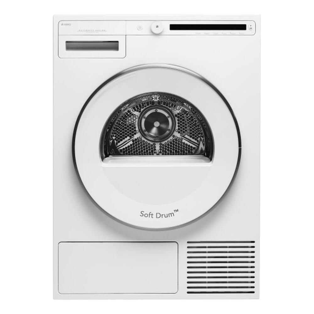Asko T208CW 24 inch Freestanding Condenser Tumble Dryer with 4.13 cu. ft. Capacity, Soft Drum, Butterfly Drying, Sensi Dry in White