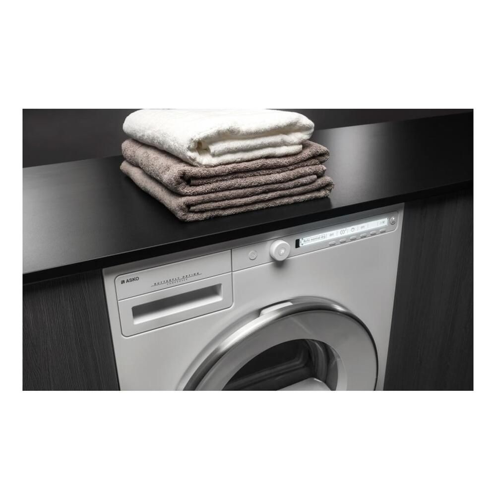 Asko T208CW 24 inch Freestanding Condenser Tumble Dryer with 4.13 cu. ft. Capacity, Soft Drum, Butterfly Drying, Sensi Dry in White