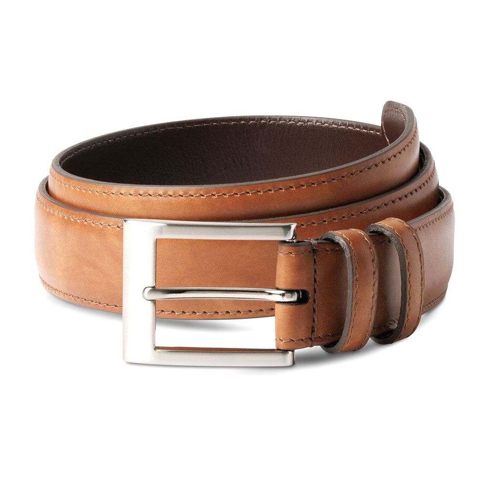 Allen Edmonds Wide Basic Dress Leather Belt Walnut (1021953) | MensDesignerShoe.com