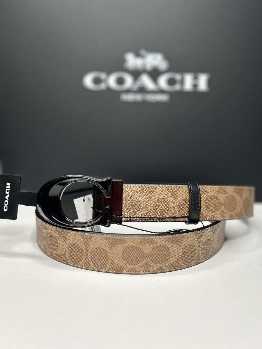 Coach Signature Buckle Cut To Size Reversible Belt, 38 Mm for men | eBay