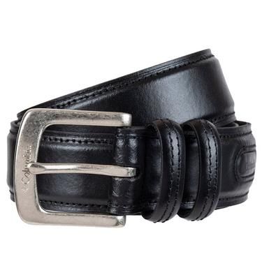 Columbia Men's Leather Double Loop Padded Belt - Black Medium