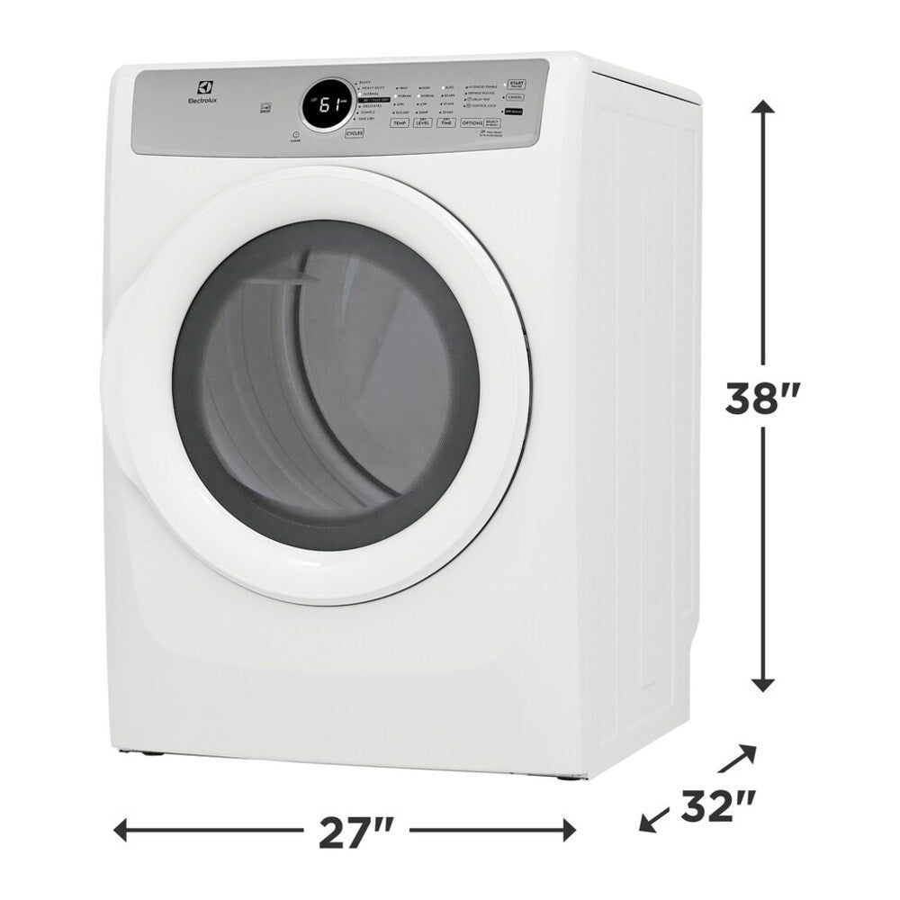 Electrolux 8 cu. ft. Electric Dryer ELFE7337AW