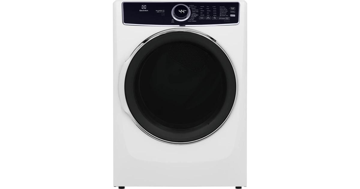 ELECTROLUX Front Load Perfect Steam&trade; Electric Dryer with Balanced Dry&trade; and Instant Refresh - 8.0 Cu. Ft. ELFE7637AW | Appliance Corner
