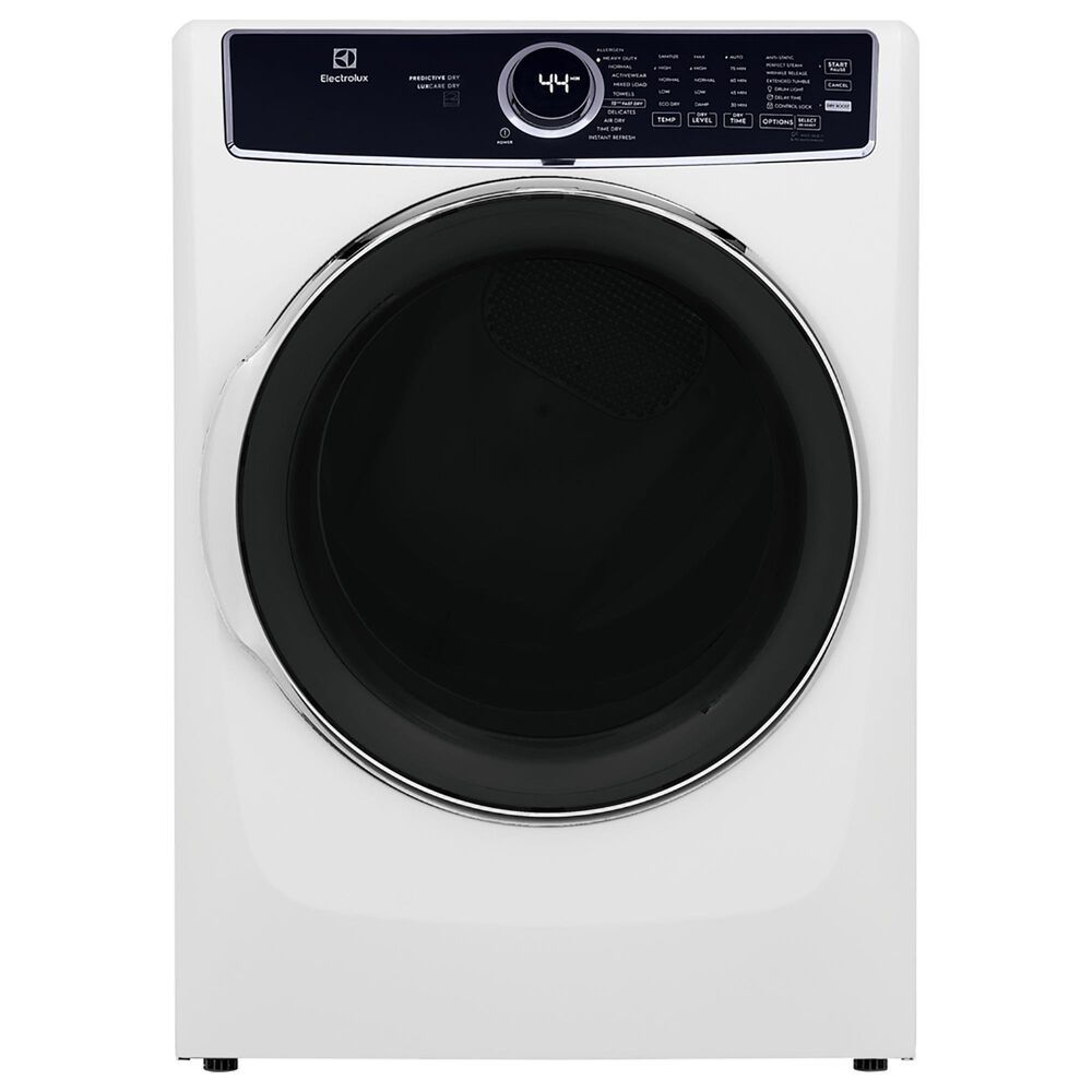 Electrolux 8 Cu. Ft. Front Load Gas Dryer with Steam in White