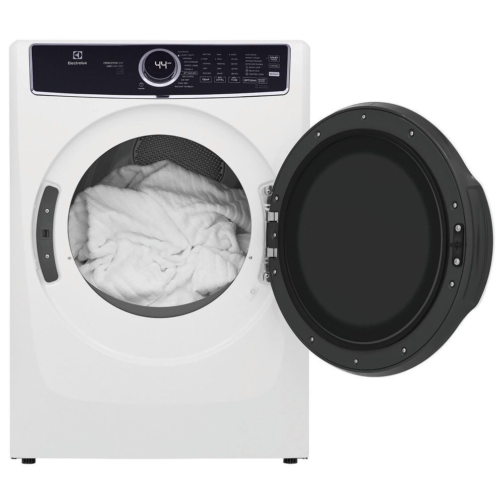 Electrolux 8 Cu. Ft. Front Load Gas Dryer with Steam in White