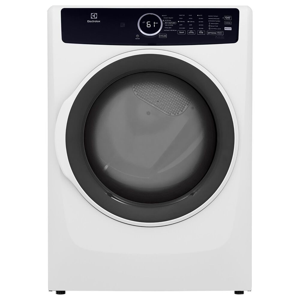 Electrolux 8 Cu. Ft. Front Load Gas Dryer with Sanitize in White