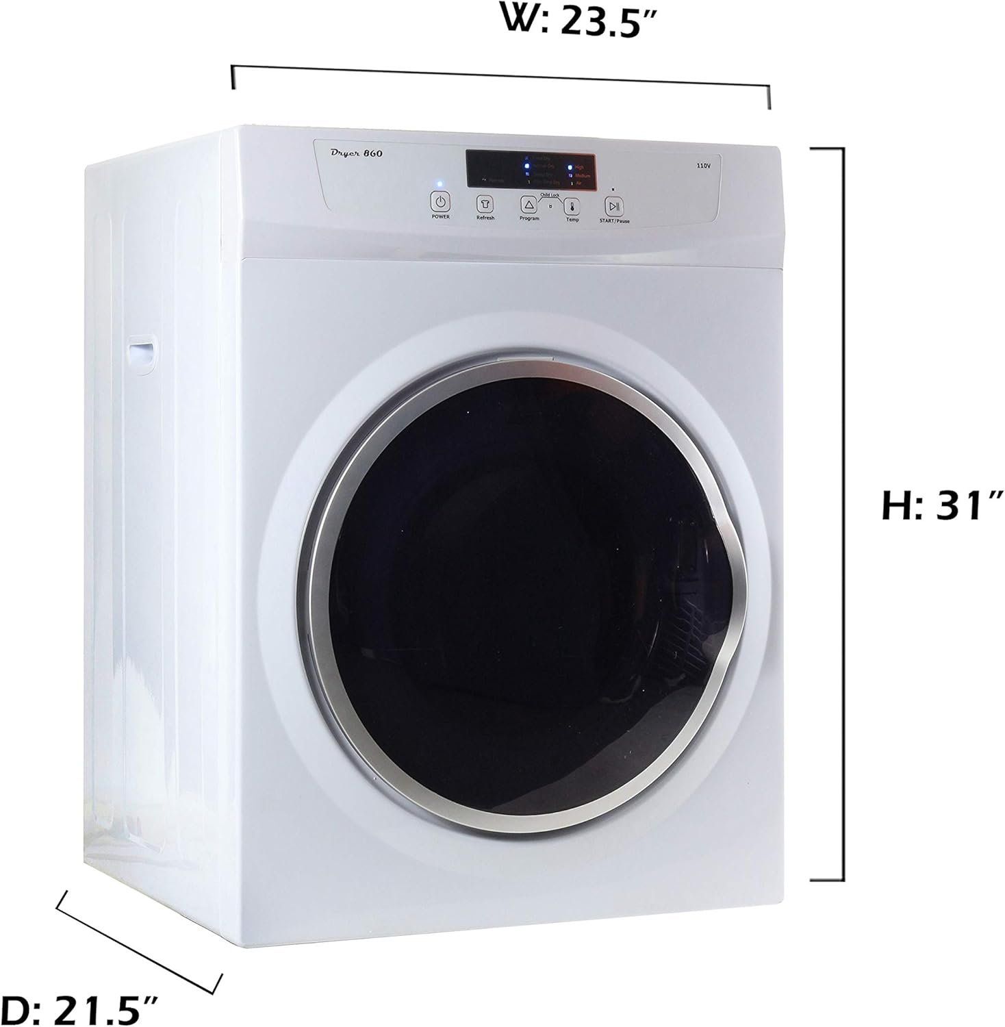Equator ED860 Compact 3.5cu.ft. Dryer-Sensor Dry/Refresh function - Appliance repair and HVAC