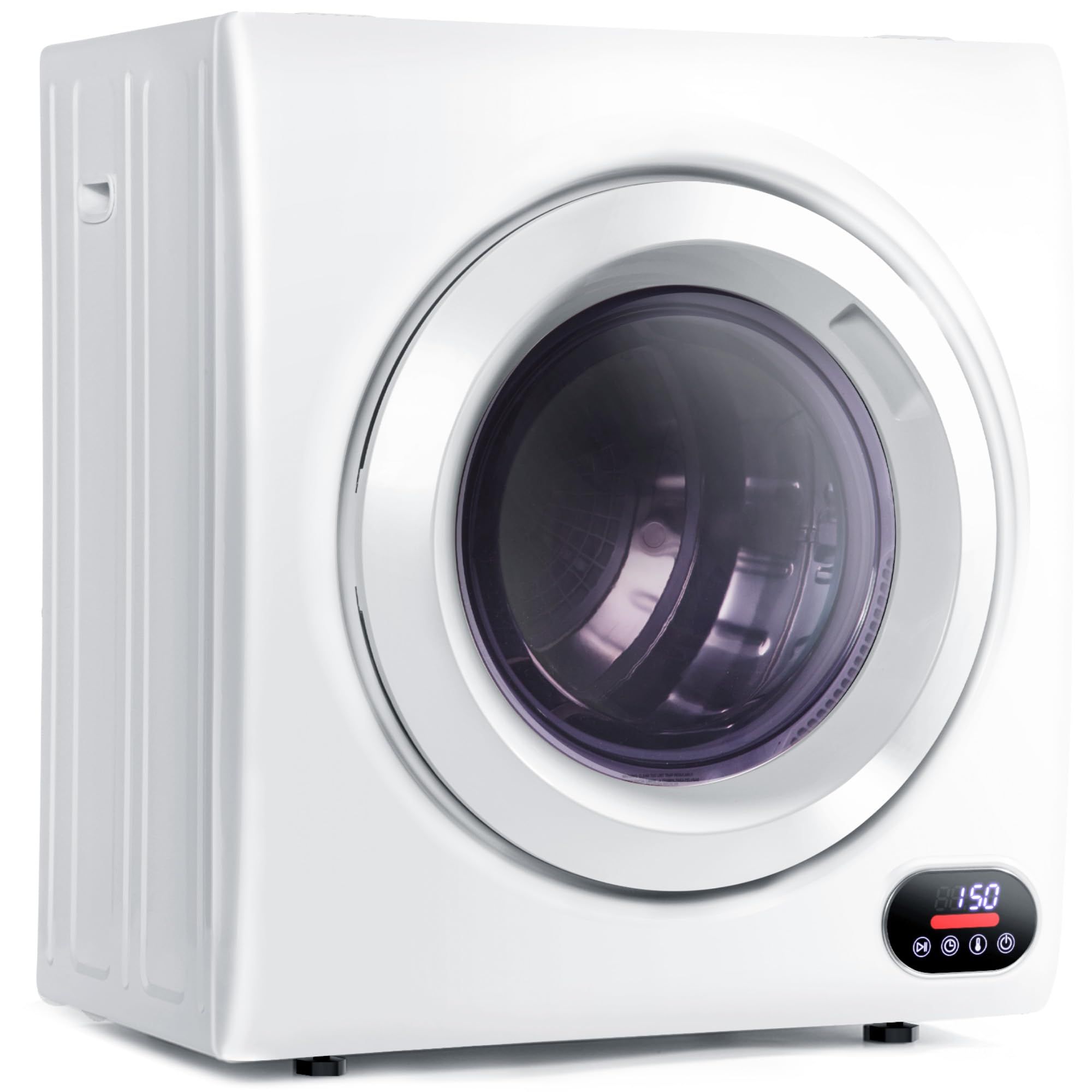 Amazon.com: Euhomy Compact Laundry Dryer, 3.5 cu ft Front Load Stainless Steel Clothes Dryers With Exhaust Pipe, 1500W, LCD Control Panel Four-Function Portable Dryer For Apartments, Home, Dorm, White : Appliances