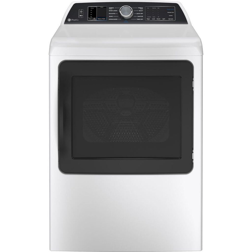 GE Profile 7.4 cu. ft. Electric Dryer with Sanitize Cycle PTD70EBSTWS