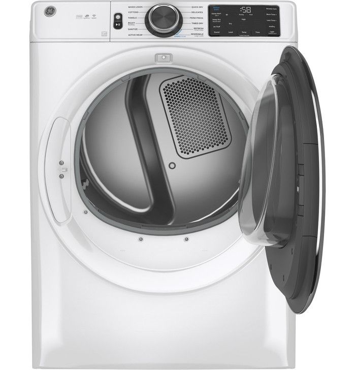 GFD65ESSNWW - GE® ENERGY STAR® 7.8 cu. ft. Capacity Smart Front Load  Electric Dryer with