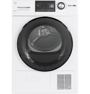 GE® ENERGY STAR® 24" 4.1 Cu.Ft. Front Load Ventless Condenser Electric Dryer with Stainless Steel Basket|^|GFT14ESSMWW