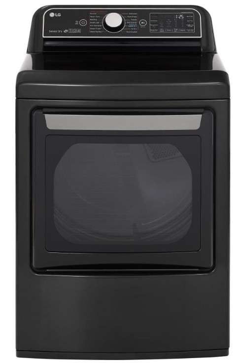 LG DLEX7900BE 27" 7.3 cu. ft. Electric Dryer with TurboSteam Technology and LG SmartThinQ - Black Steel - US Appliance