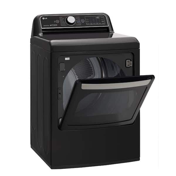 LG 7.3 Cu. Ft. Vented SMART Electric Dryer in Black Steel with EasyLoad Door,  TurboSteam and Sensor Dry Technology DLEX7900BE - The Home Depot
