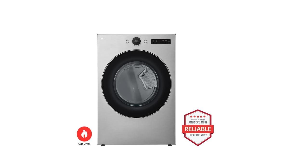 LG 7.4 cu. ft. Ultra Large Capacity Smart Front Load Gas Dryer with Sensor Dry & Steam Technology DLGX5501V | Mrs. G Appliances