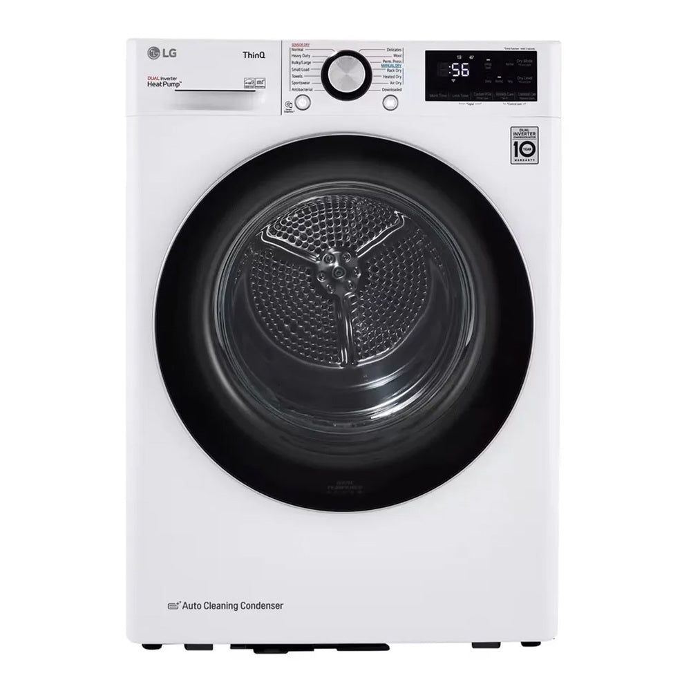 LG DLHC1455W 24 inch Smart Compact Dryer with 4.2 cu. ft. Capacity, Dual Inverter HeatPump Technology, in White
