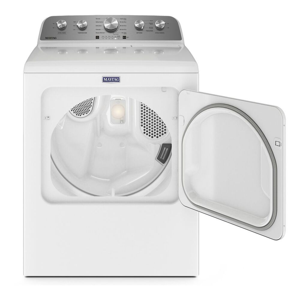 Maytag MED5430MW 29 inch Electric Dryer with 7 cu. ft. Capacity, Extra Power and Steam-Enhanced Dryer, Moisture Sensing, Quick Dry Cycle, (White)