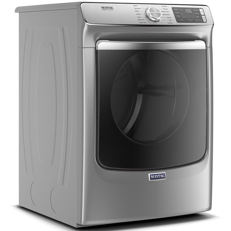Maytag 27 in. 7.3 cu. ft. Smart Stackable Gas Dryer with Extra Power Button, Industry-Exclusive Extra Moisture Sensor, Sanitize & Steam Cycle - Metallic Slate