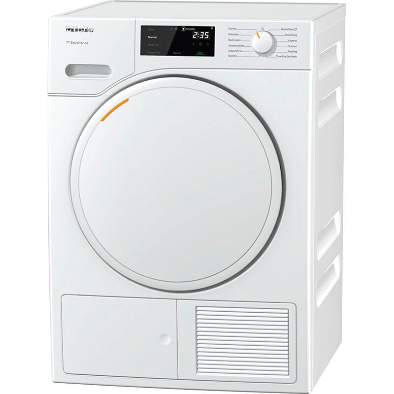 Miele 24 in. 4.0 cu. ft. Smart Stackable Ventless Electric Dryer with Heat Pump - White | P.C. Richard & Son