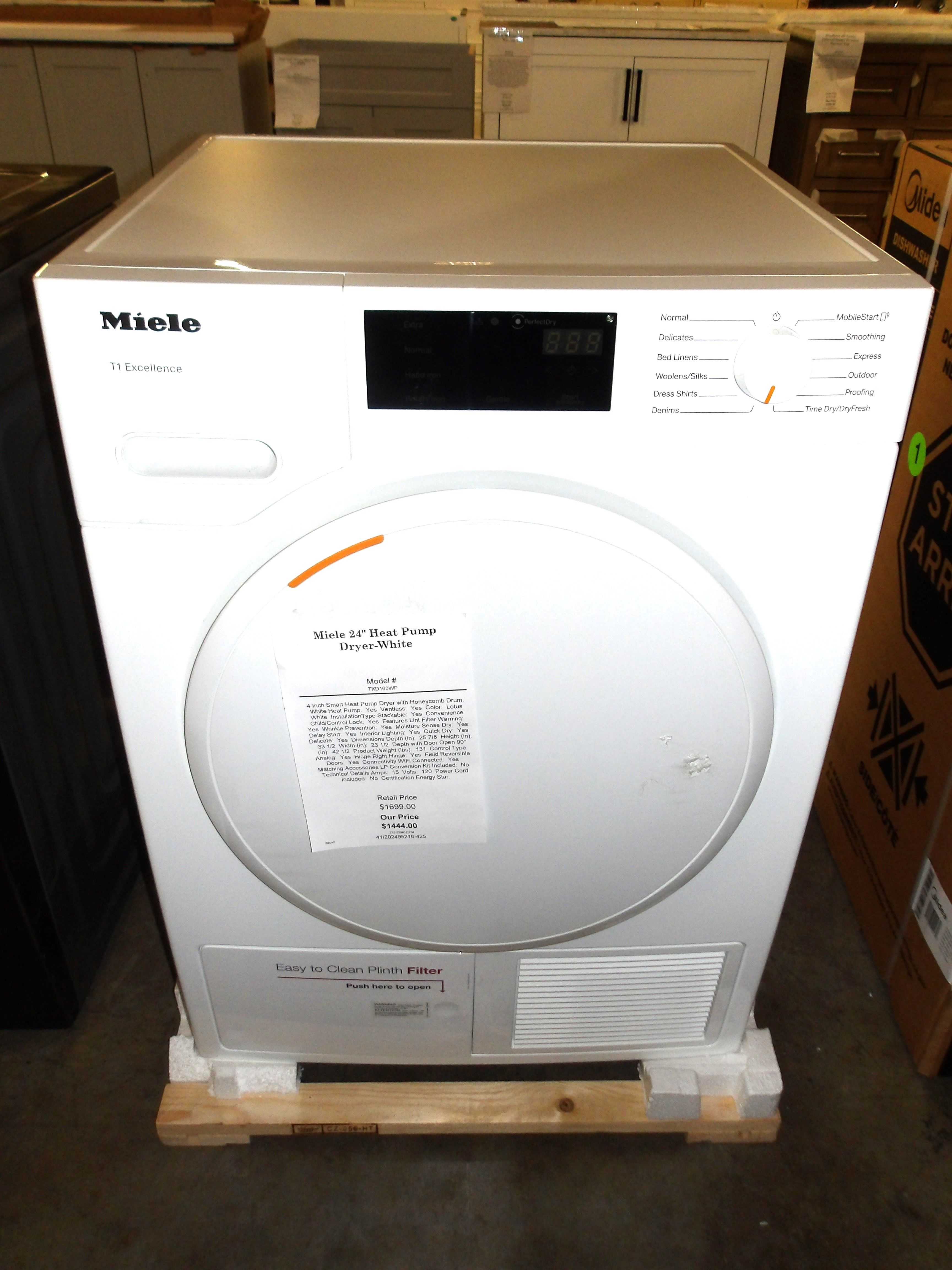 Miele 24" Heat Pump Dryer-White-TXD160WP