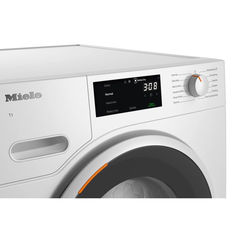 Miele 24 in. 4.0 cu. ft. Smart Stackable Ventless Electric Dryer with Heat Pump & Sensor Dry - Lotus White