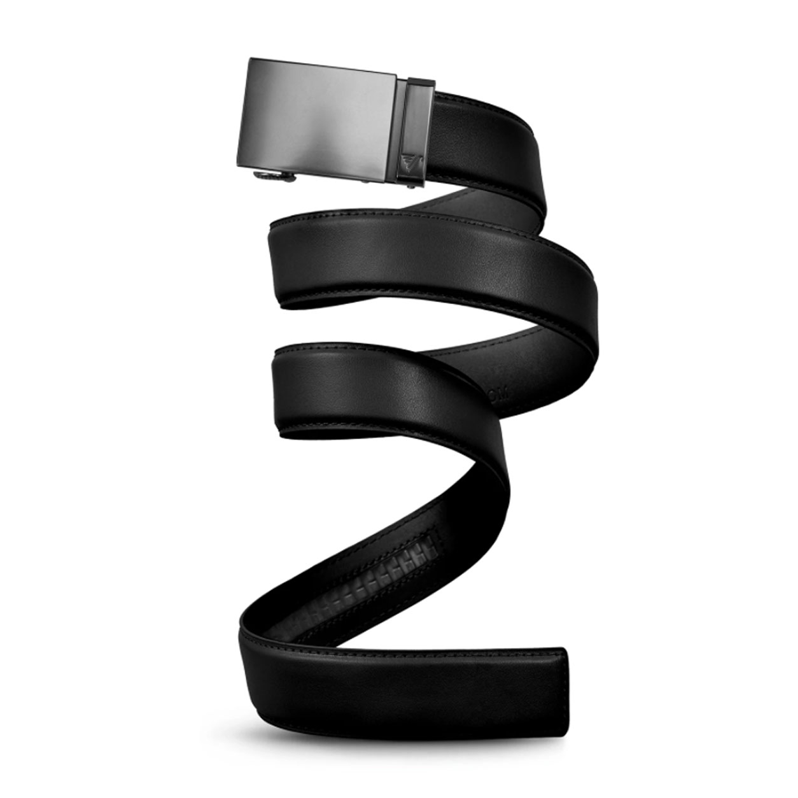 Mission Belts Leather Belt (Men) - Gun Metal/Black Leather - Gun Metal/Black Leather / Custom (C)