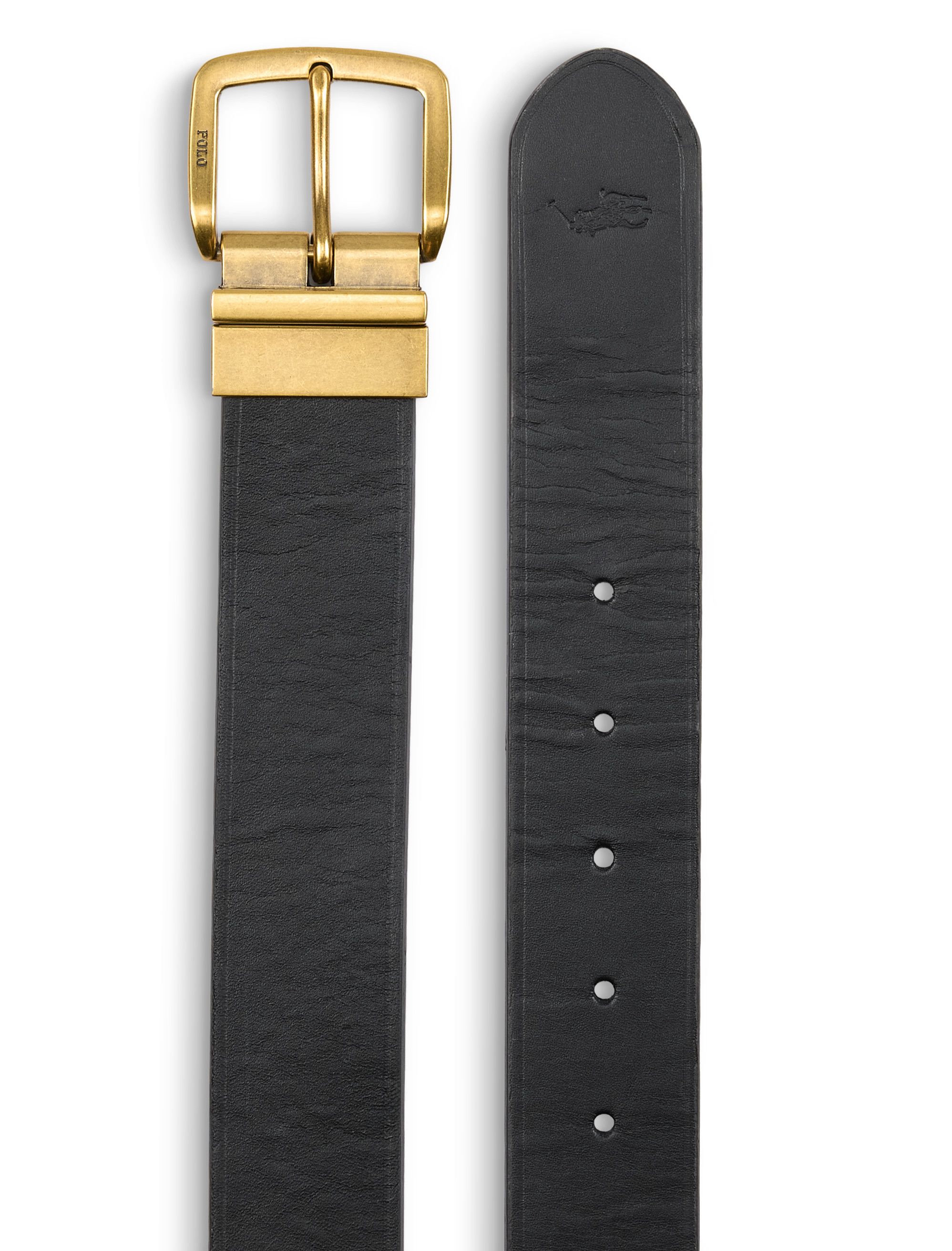 POLO LTHR REVERSIBLE BLK BRN