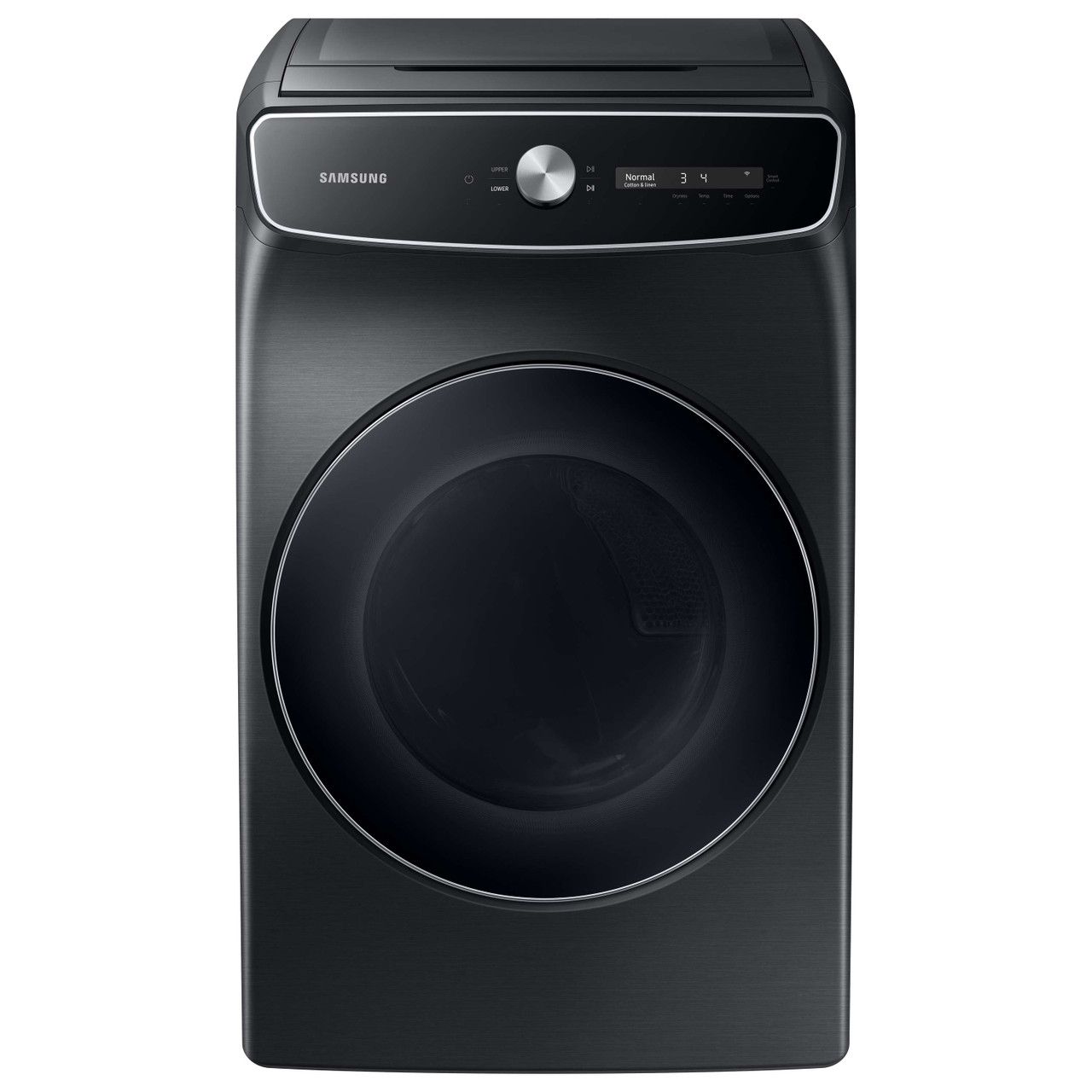 "Samsung DVE60A9900V 27" 7.5 cf Smart Dial Electric Front Load with Super Speed Dry - Brushed Black"