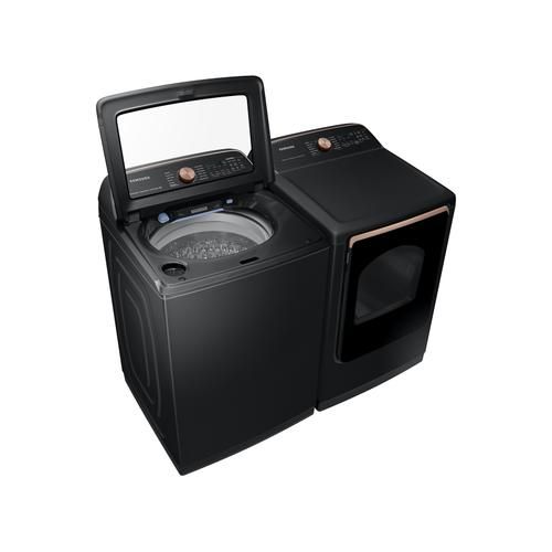 Samsung 7.4 Cu. Ft. Smart Electric Dryer with Steam Sanitize+ Brushed Black DVE55A7700V