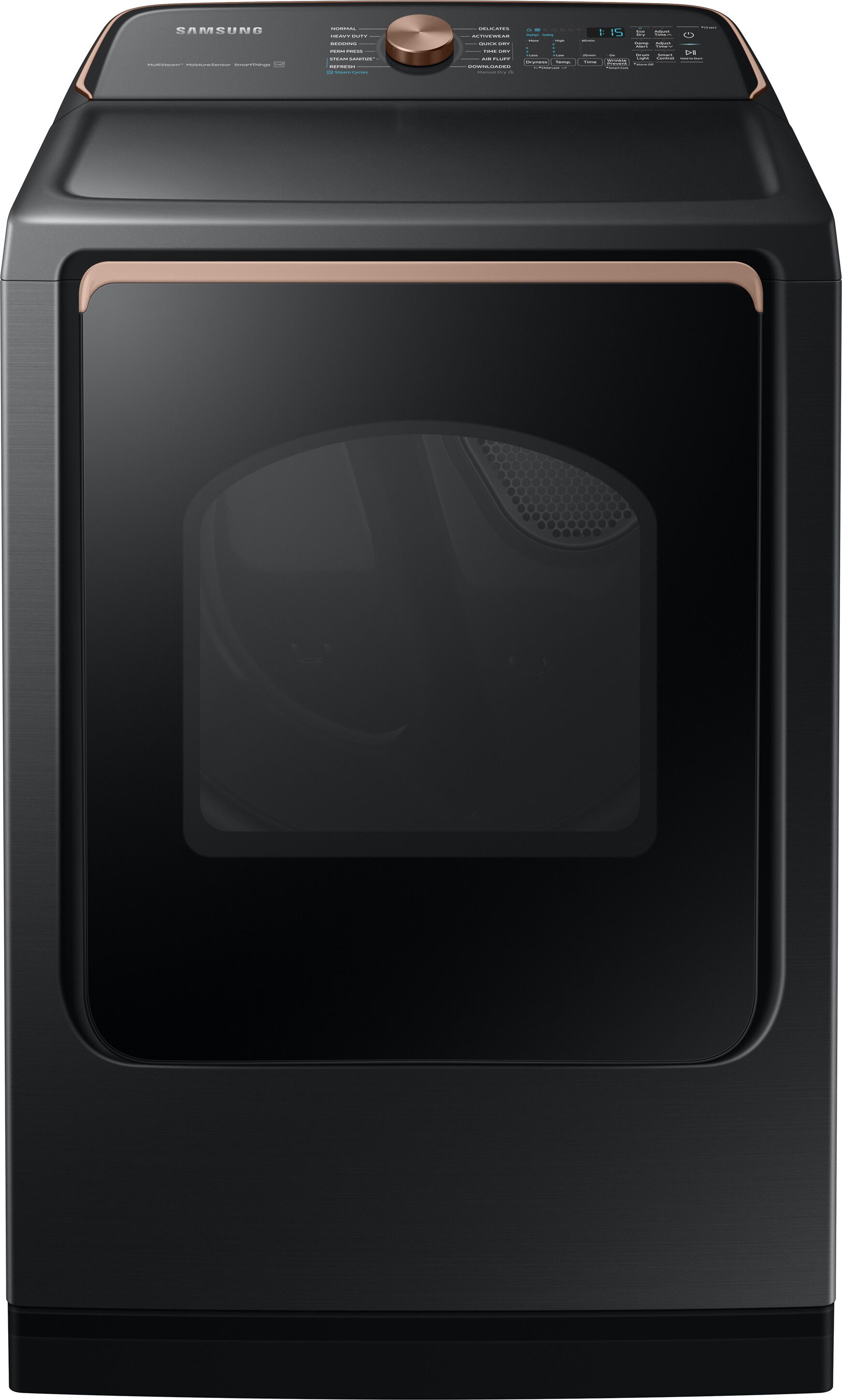 Samsung DVG55A7700V 27 Inch Smart Gas Dryer with 7.4 cu.ft. Capacity, 18  Dryer Programs, Steam Sanitize+, Sensor Dry, Smart Care, Drying Rack, Lint  Filter Indicator, and ENERGY STAR Certified: Brushed Black
