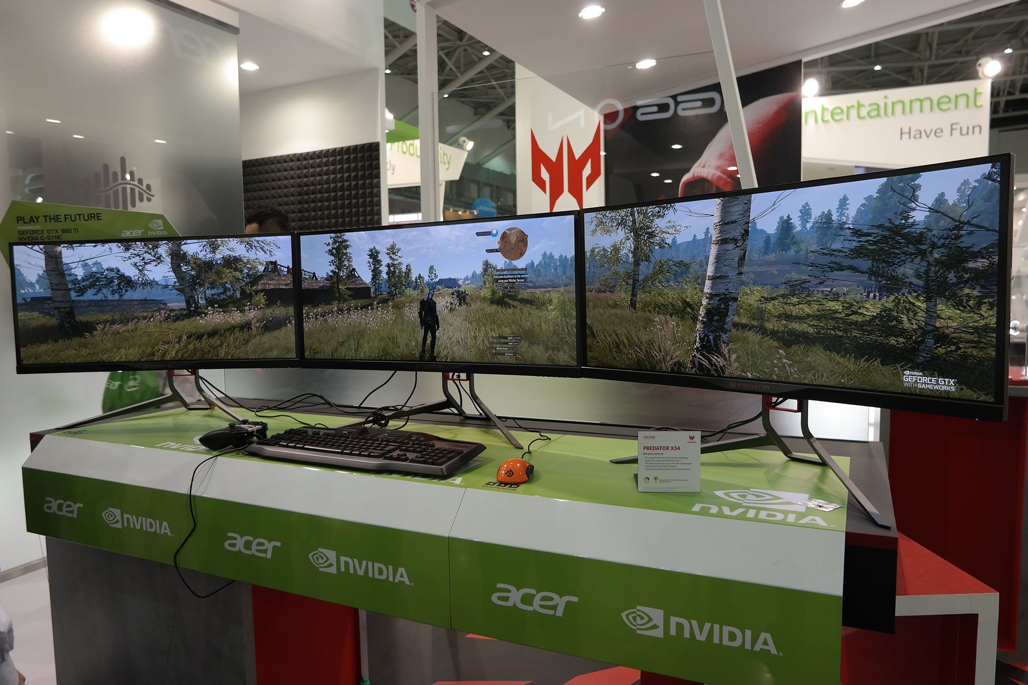 Acer Predator X34 Ultrawide curved gaming monitor (hero shot)