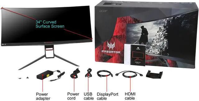 Acer Predator X34 product image (angled)