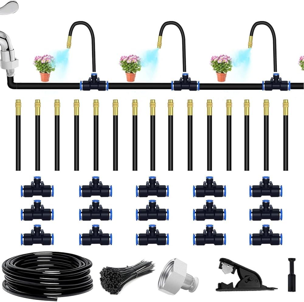 Amazon.com : 49.21Ft Drip Irrigation Kit Automatic Drip Irrigation System,  360° Bendable Garden Irrigation System, 5/16 inch Garden Watering System  Adjustable Bendable Nozzle Copper Sprayer System for Garden : Patio, Lawn &  Garden