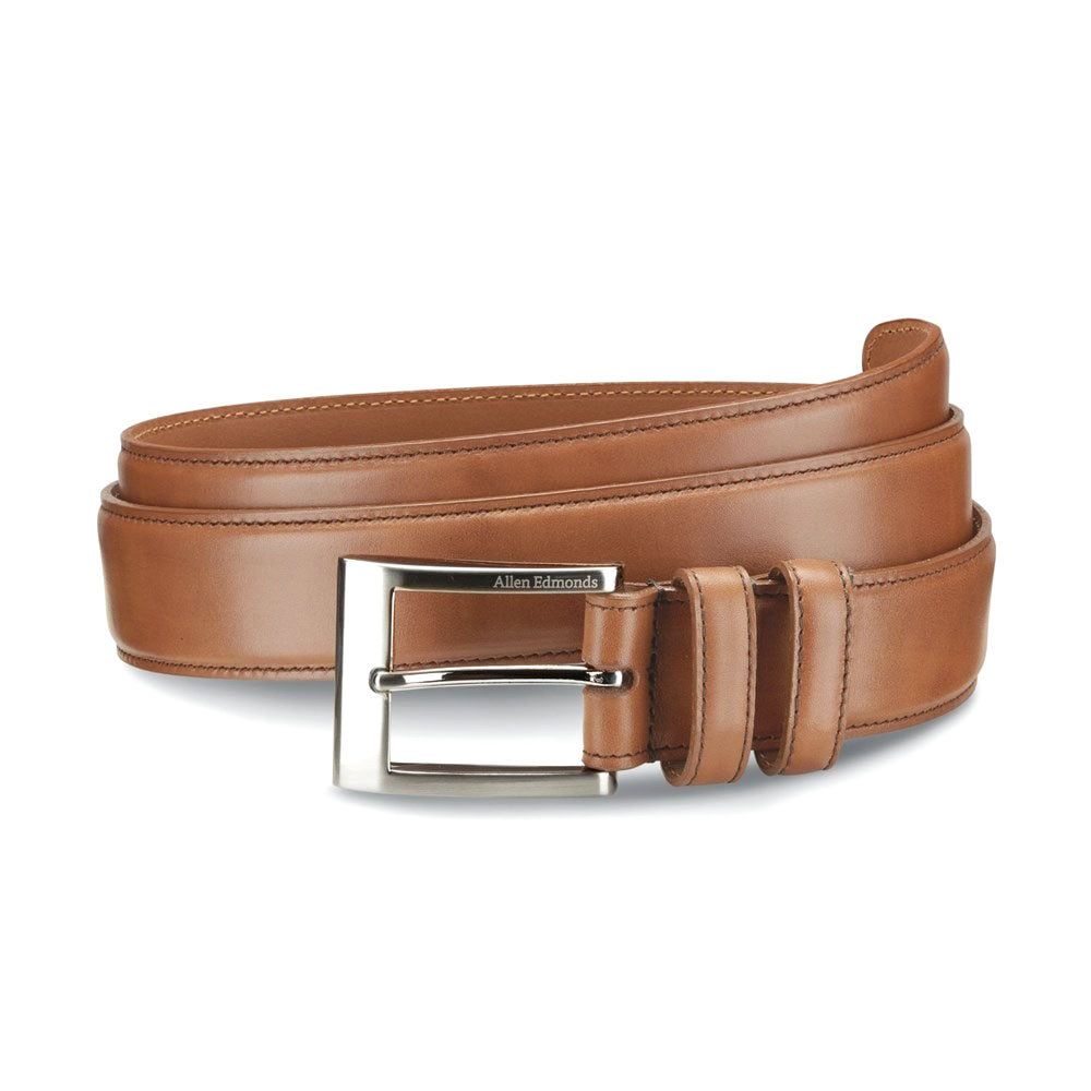 Allen Edmonds Wide Basic Dress Leather Belt Dark Walnut