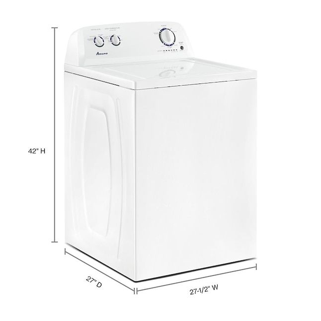 Amana 3.5-cu ft Agitator Top-Load Washer (White) NTW4516FW at Lowes.com