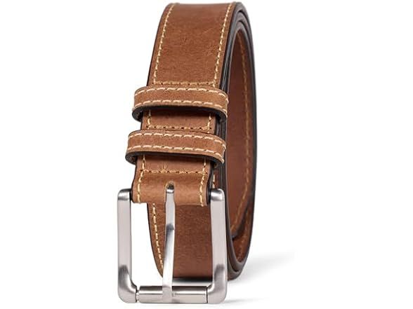 Amazon Essentials Men's Leather Belt (Flat Shot)