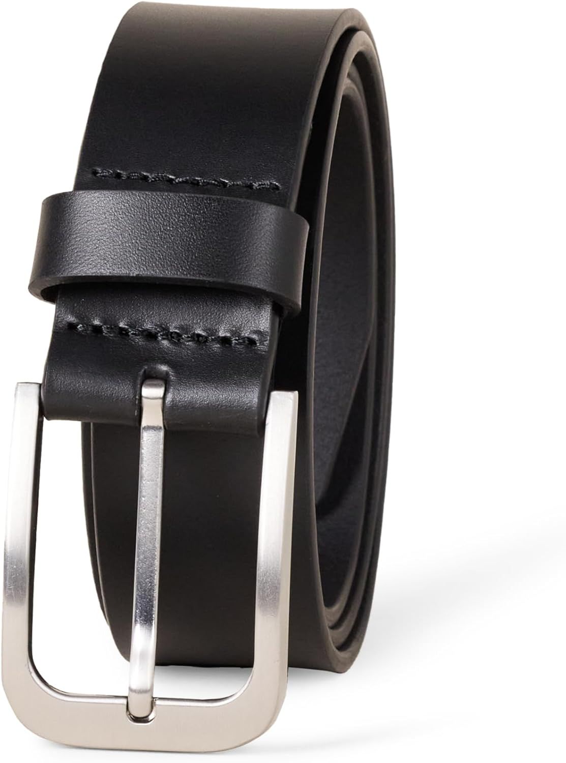 Amazon Essentials Men's Classic Leather Belt (Detail Shot)