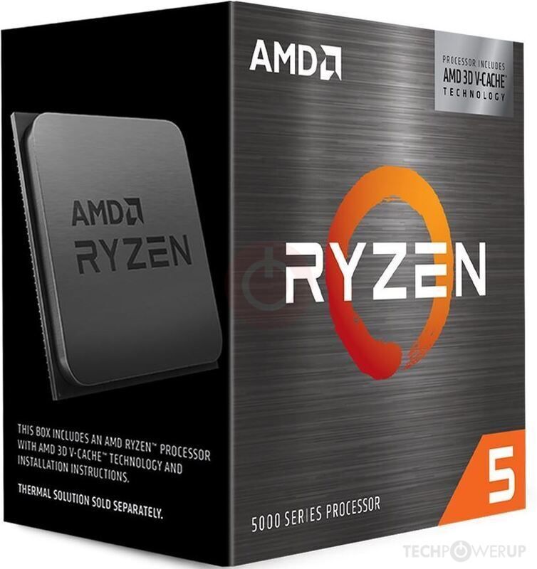 AMD Ryzen 5 5600X3D (CPU package close-up)