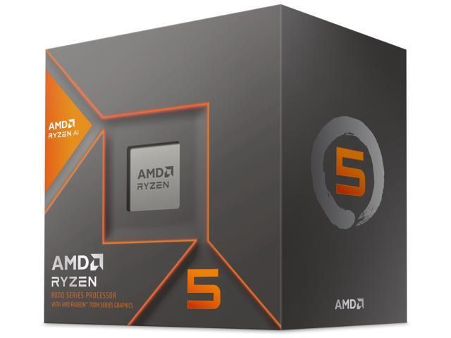 AMD Ryzen 5 8600G - Ryzen 5 8000-G Series 6-Core 4.3 GHz Socket AM5 65W AMD Radeon 760M Desktop CPU Processor - 100-100001237BOX
