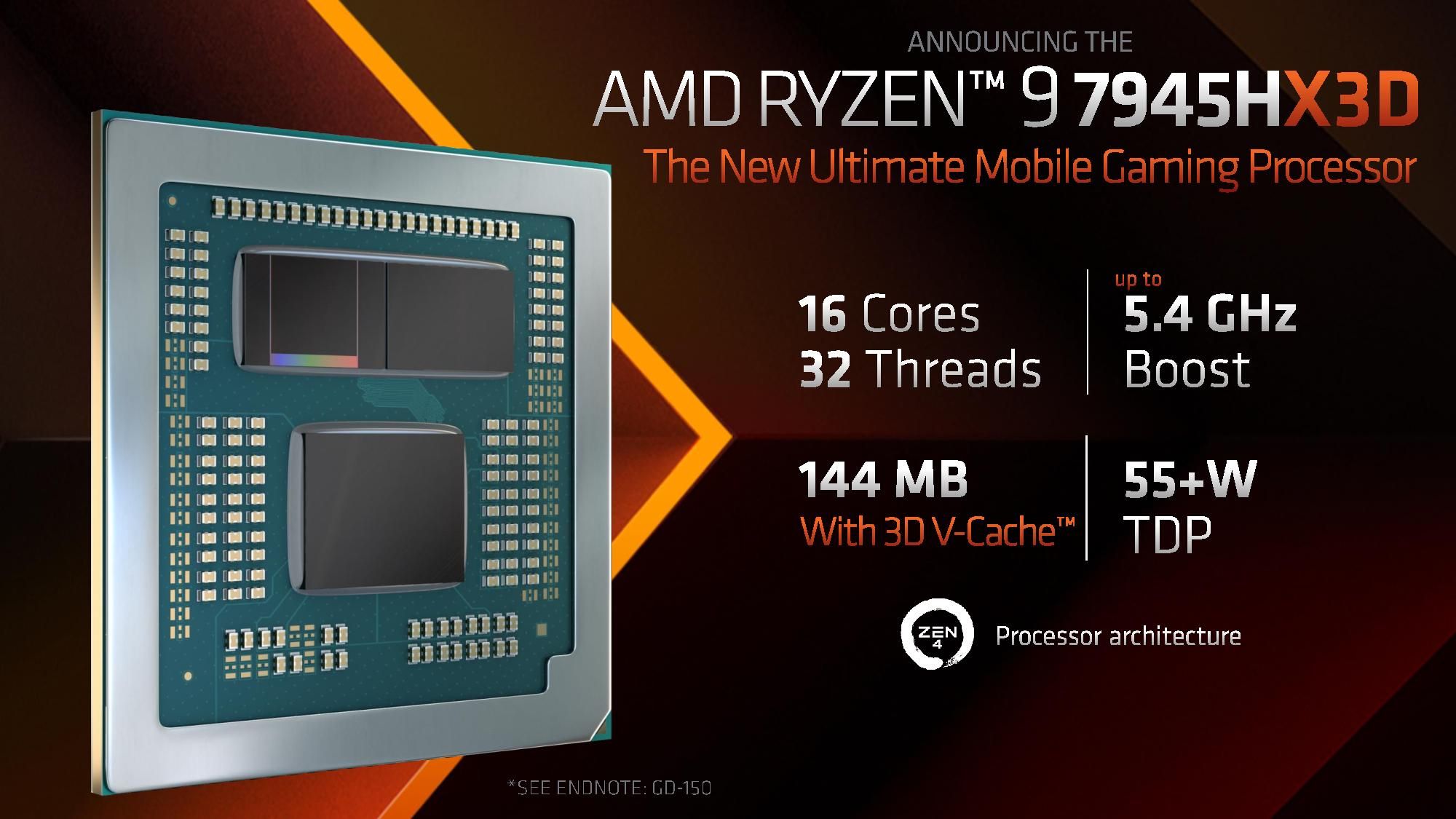 AMD Ryzen 9 7945HX3D Is the First 3D V-Cache CPU for Laptops | Tom's Hardware