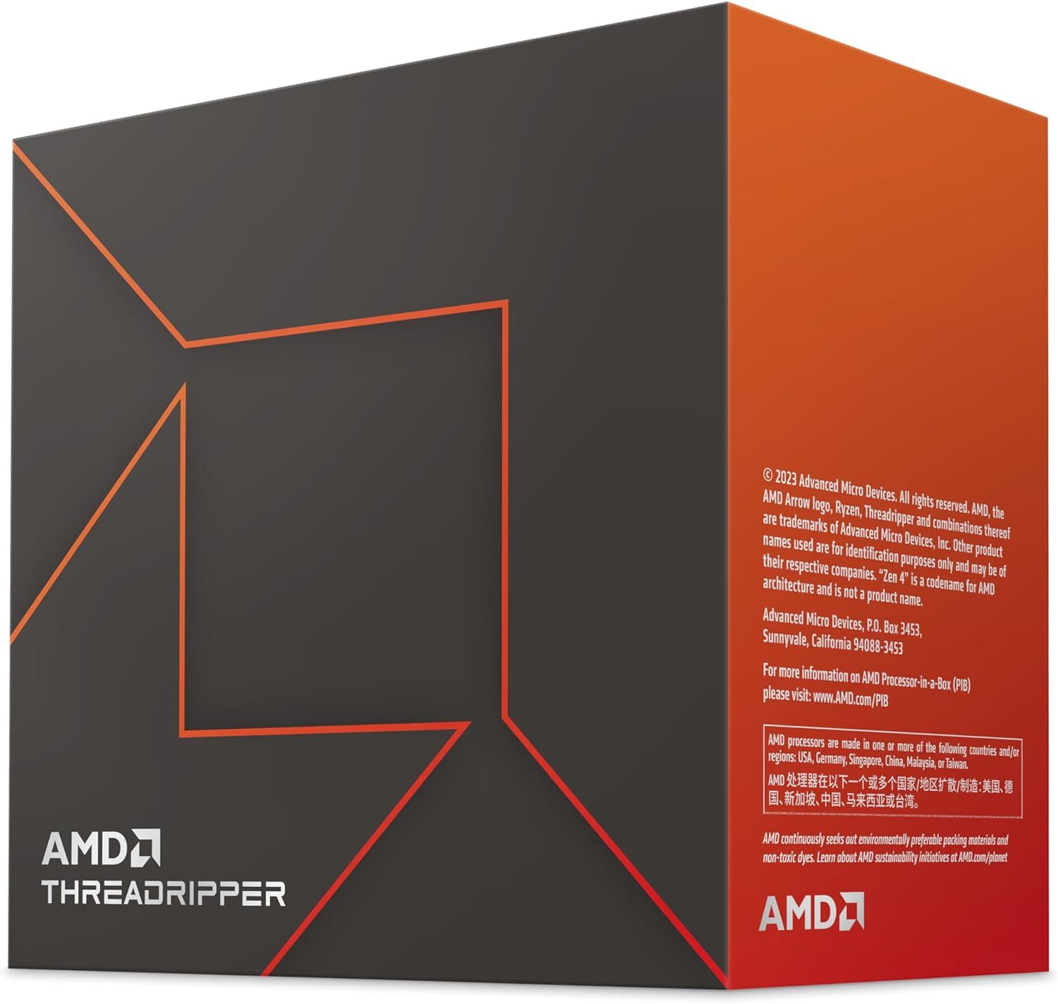 AMD Ryzen Threadripper 7980X 64-Core, 128-Thread Processor (product packaging)