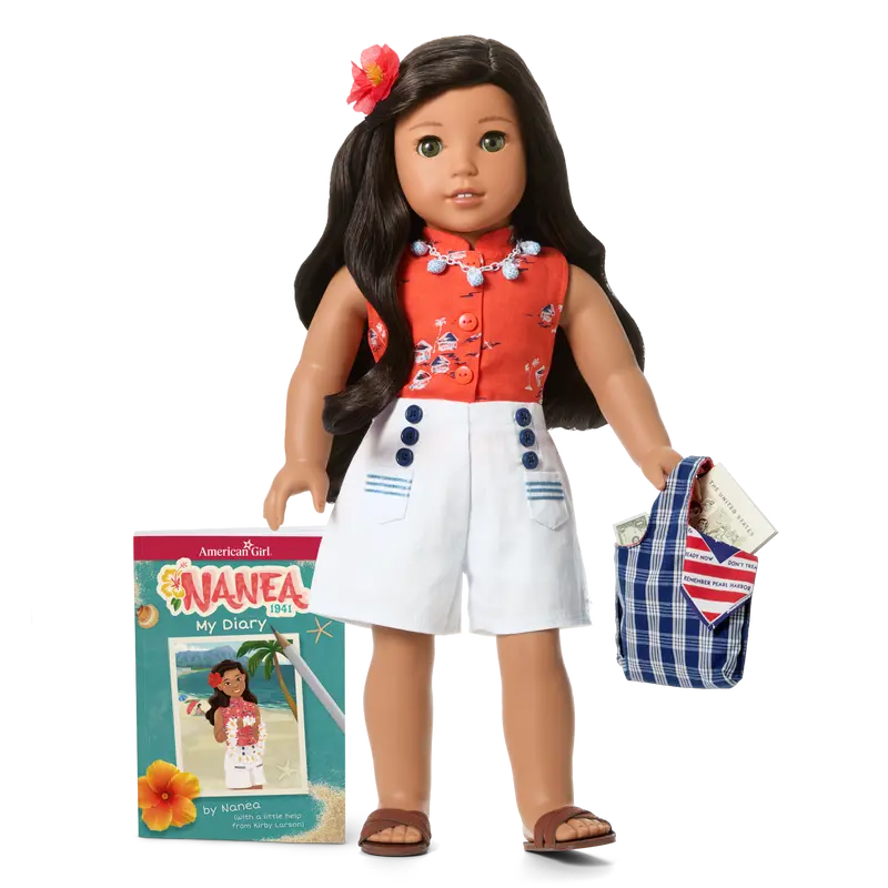 Nanea Mitchell Historical Doll with Journal and Themed Accessories