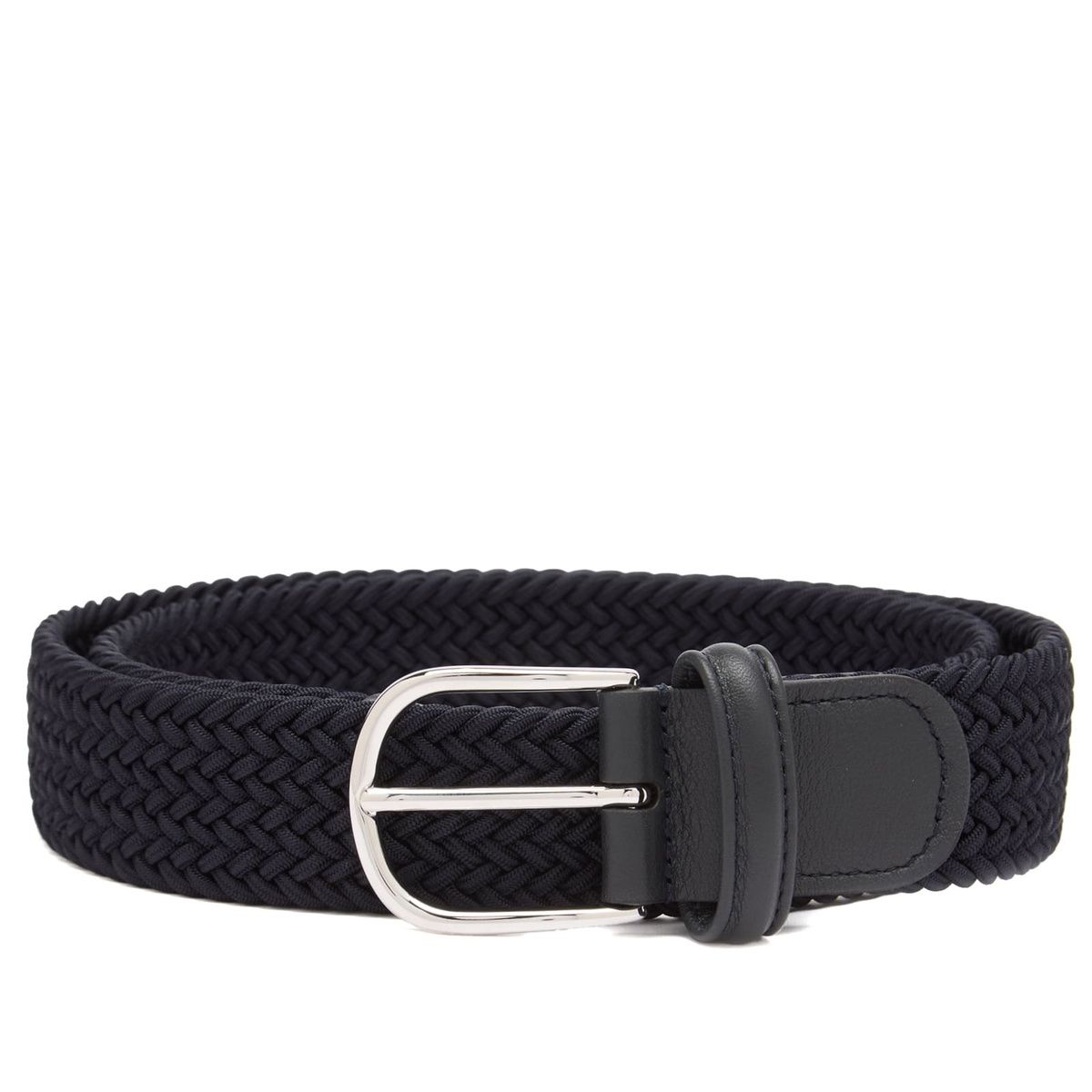 Anderson's Men's Elastic Woven Belt in Navy