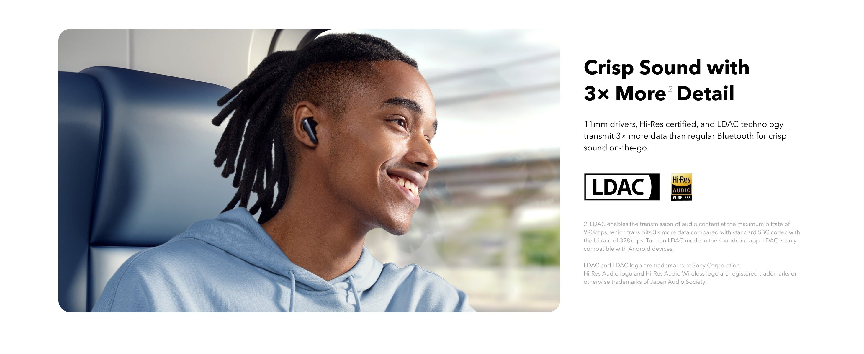 Liberty 4 NC – earbuds + case angle shot