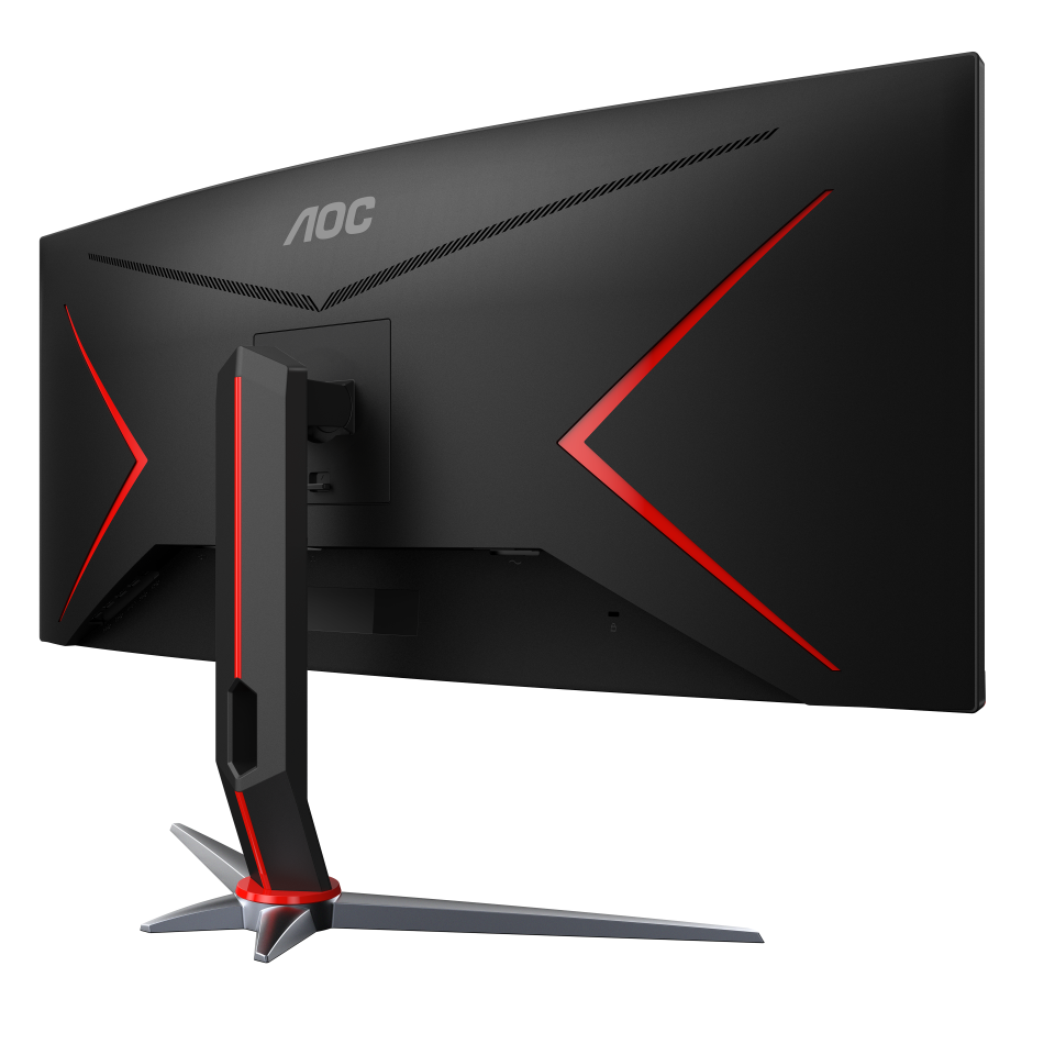 AOC CU34G2X official rear/angle view (big PNG)