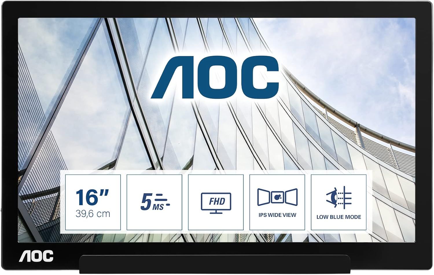AOC i1601FWUX portable monitor product photo