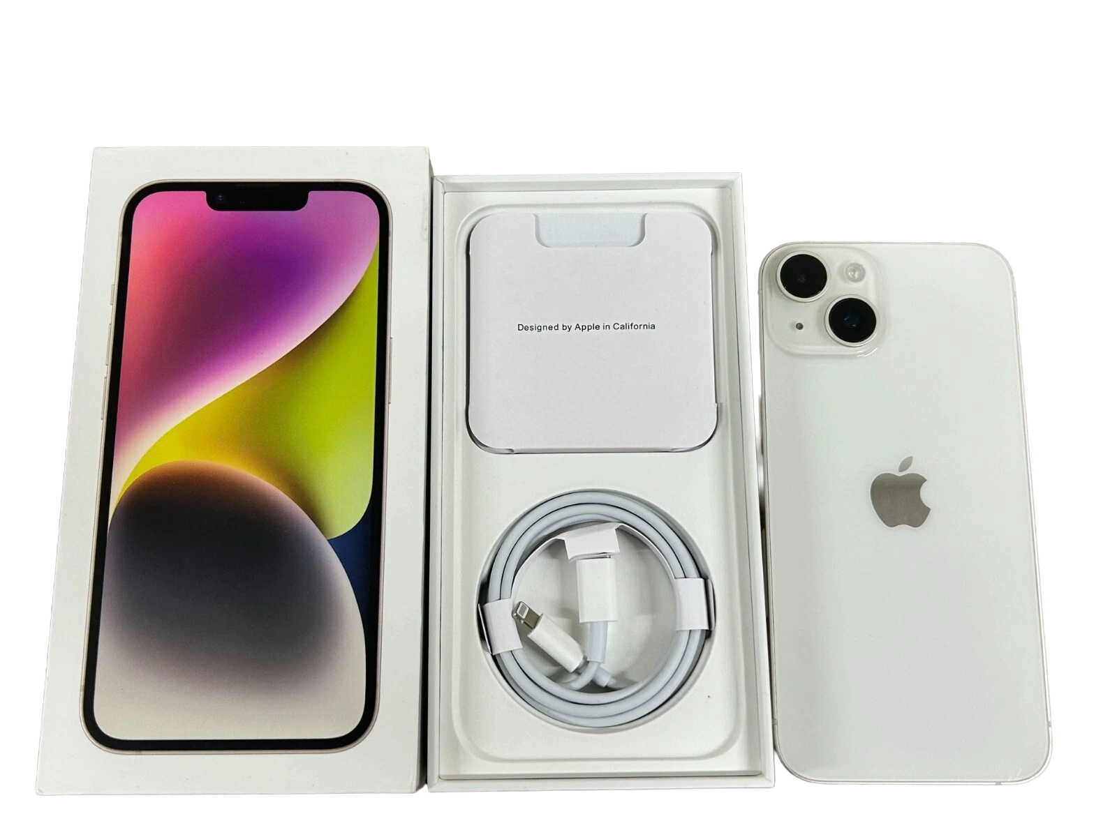 Apple iPhone 14 128GB Factory Unlocked All Networks A2649 Open Box - All Colors - White