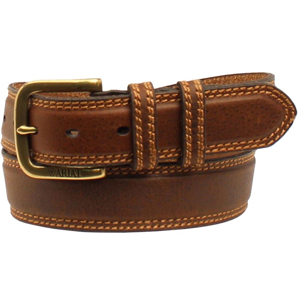 Ariat Men's Classic Belt with Double Keepers, Brown
