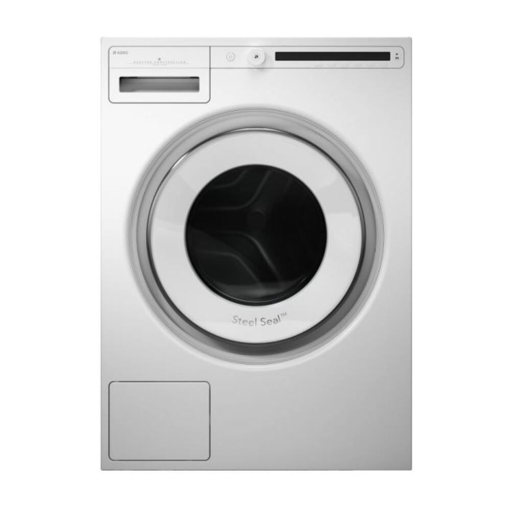 Asko W2084W 24 inch Front Load Washer with 15 Wash Cycles, Water Level Sensor, 2.1 cu. ft Capacity, Stainless Steel Drum, LCD Display, Lockable Control Panel in White