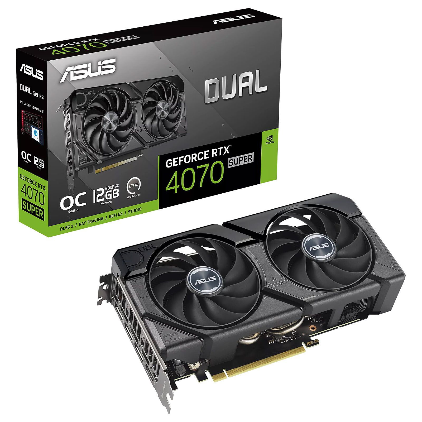 ASUS Dual GeForce RTX 4070 SUPER EVO 12GB GDDR6X product photo
