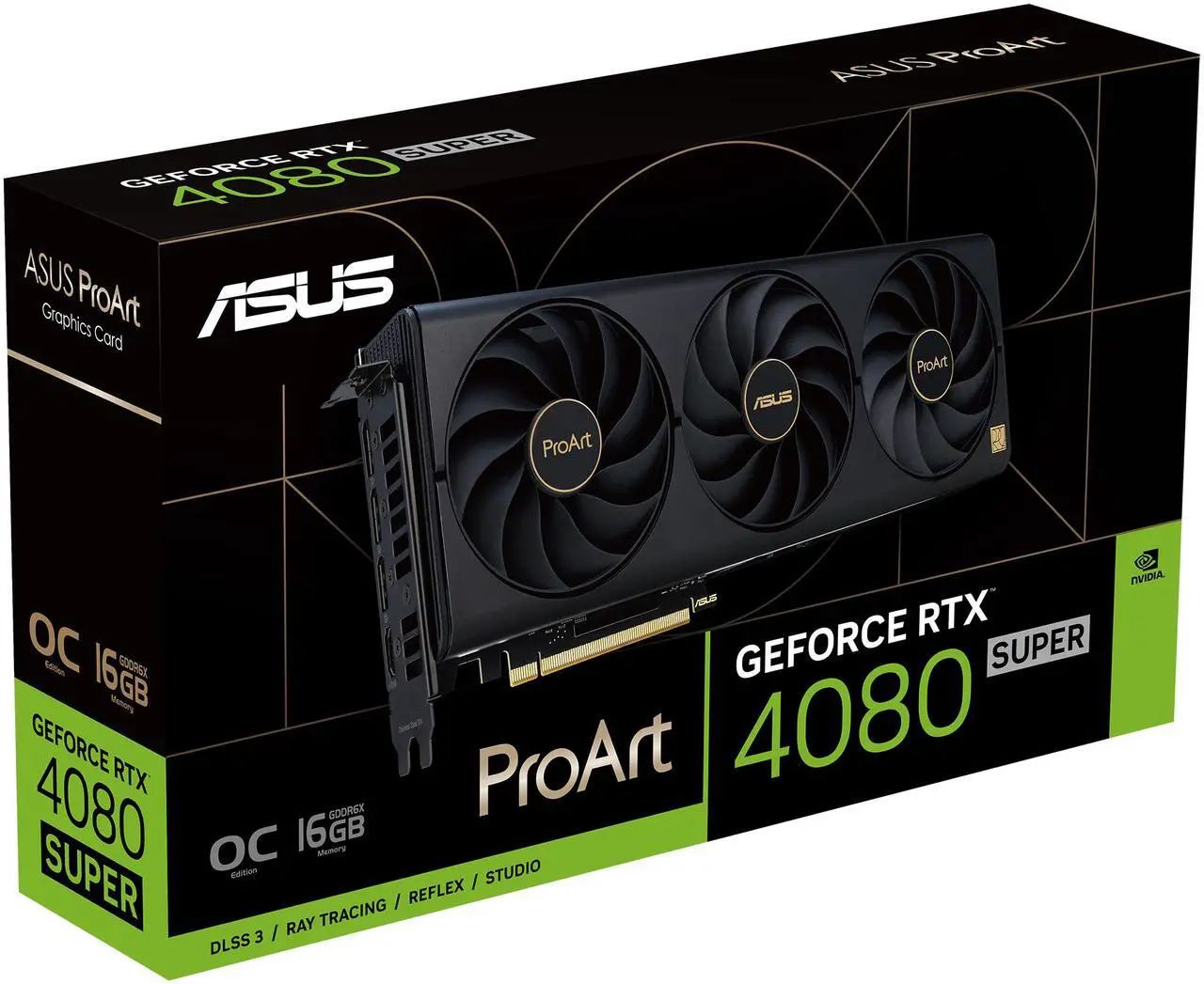 ASUS ProArt GeForce RTX 4080 SUPER OC Edition (isolated on white)